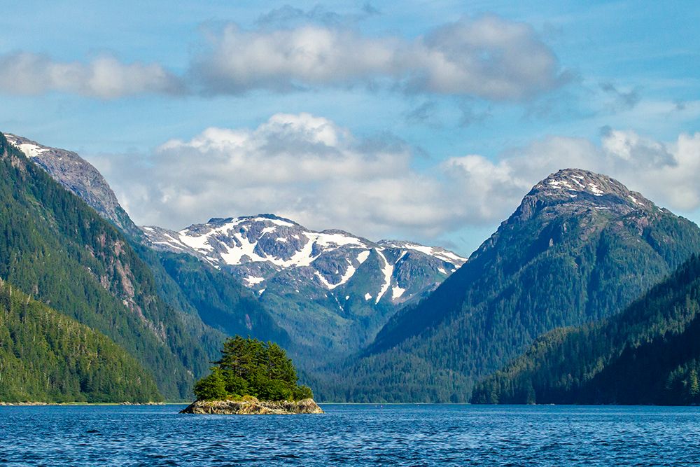 USA-Alaska-Tongass National Forest Landscape with mountain and island in inlet art print by Jaynes Gallery for $57.95 CAD