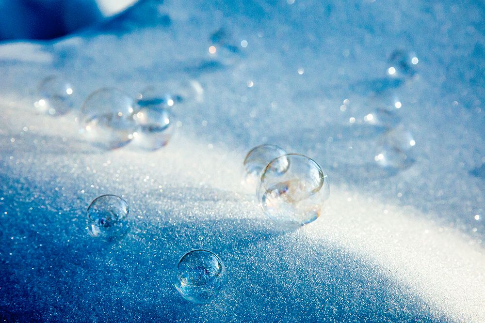 USA-Alaska-Chena Hot Springs Resort Close-up of bubbles on snow art print by Jaynes Gallery for $57.95 CAD