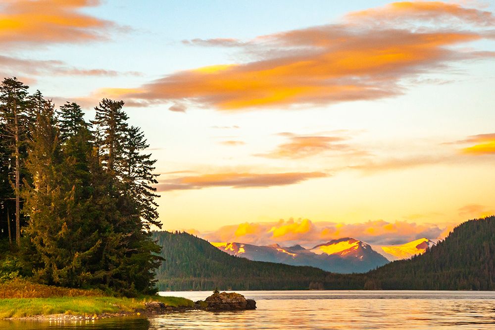 USA-Alaska-Tongass National Forest Sunset on Admiralty Island and inlet art print by Jaynes Gallery for $57.95 CAD