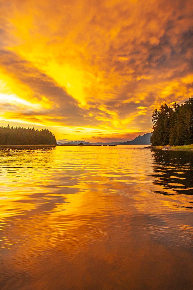 USA-Alaska-Tongass National Forest Sunset on Admiralty Island and inlet art print by Jaynes Gallery for $57.95 CAD