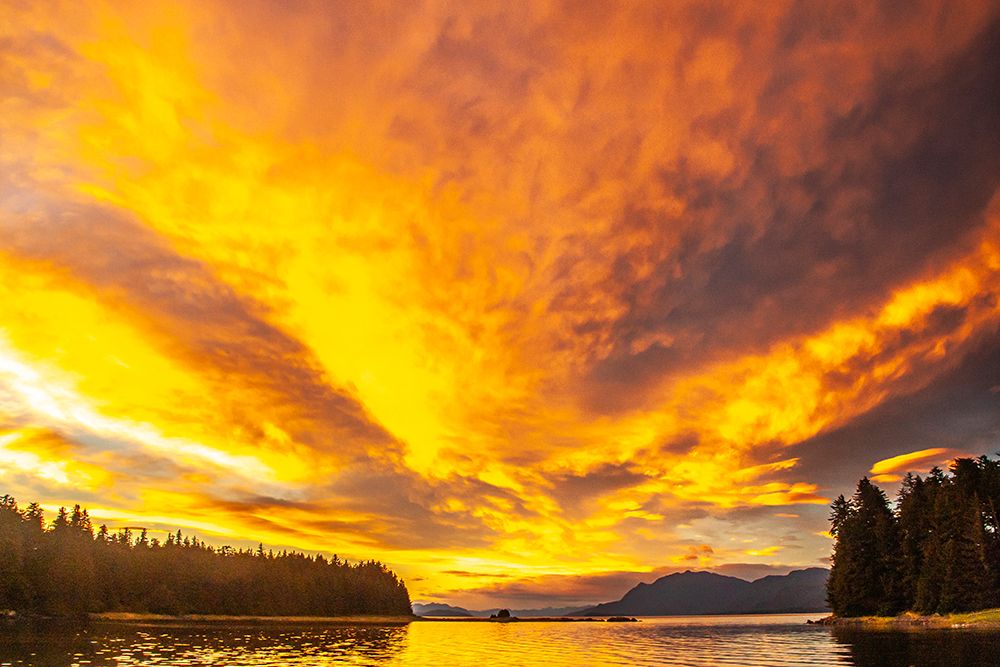 USA-Alaska-Tongass National Forest Sunset on Admiralty Island and inlet art print by Jaynes Gallery for $57.95 CAD