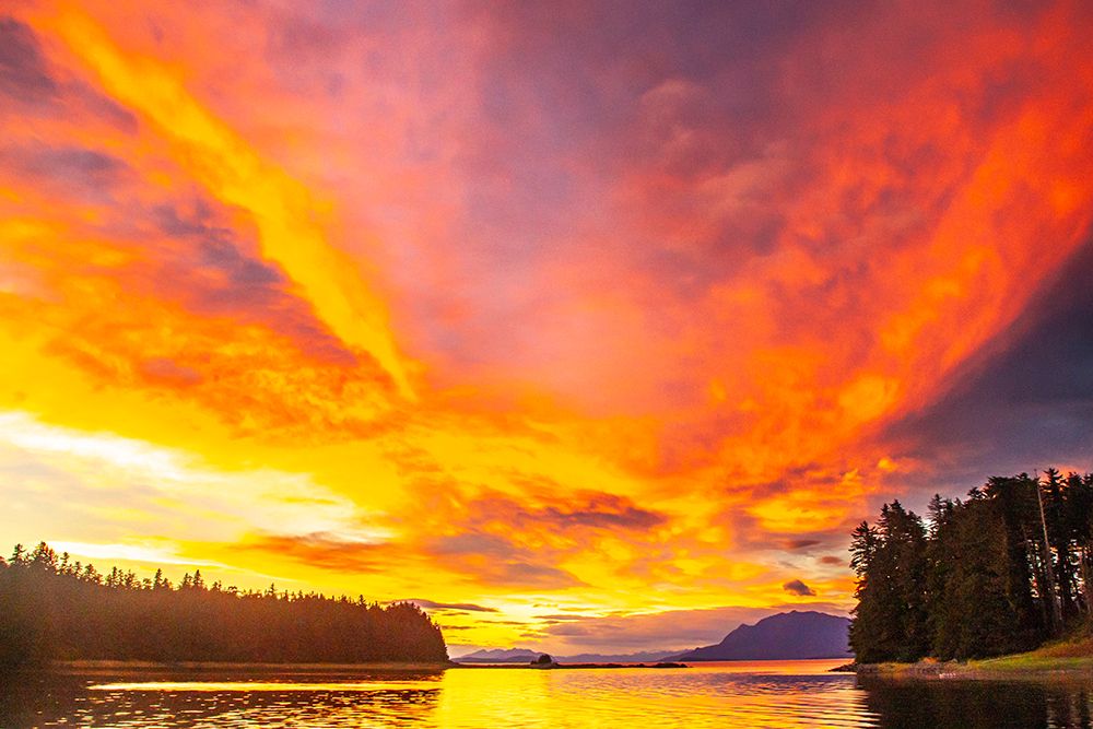 USA-Alaska-Tongass National Forest Sunset on Admiralty Island and inlet art print by Jaynes Gallery for $57.95 CAD