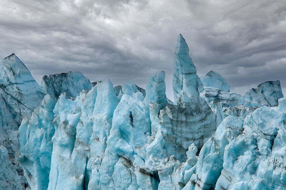 Rugged ice at the face of Margerie Glacier make it impossible to cross this terrain. art print by Betty Sederquist for $57.95 CAD