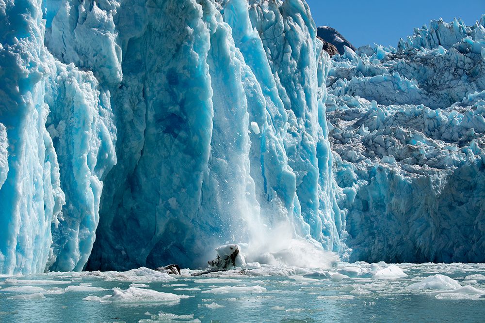 Alaska-Fords Terror Wilderness-Tracy Arm-South Sawyer Glacier. Glacier face calving. art print by Cindy Miller Hopkins for $57.95 CAD