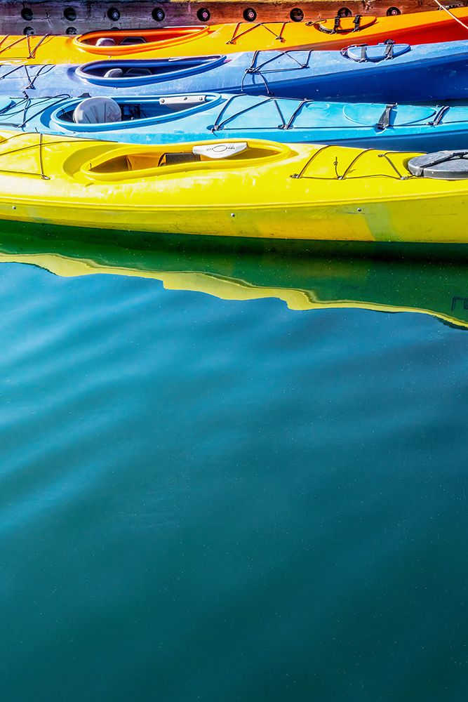 USA- Alaska- Homer. Colorful kayaks. art print by Janet Muir for $57.95 CAD