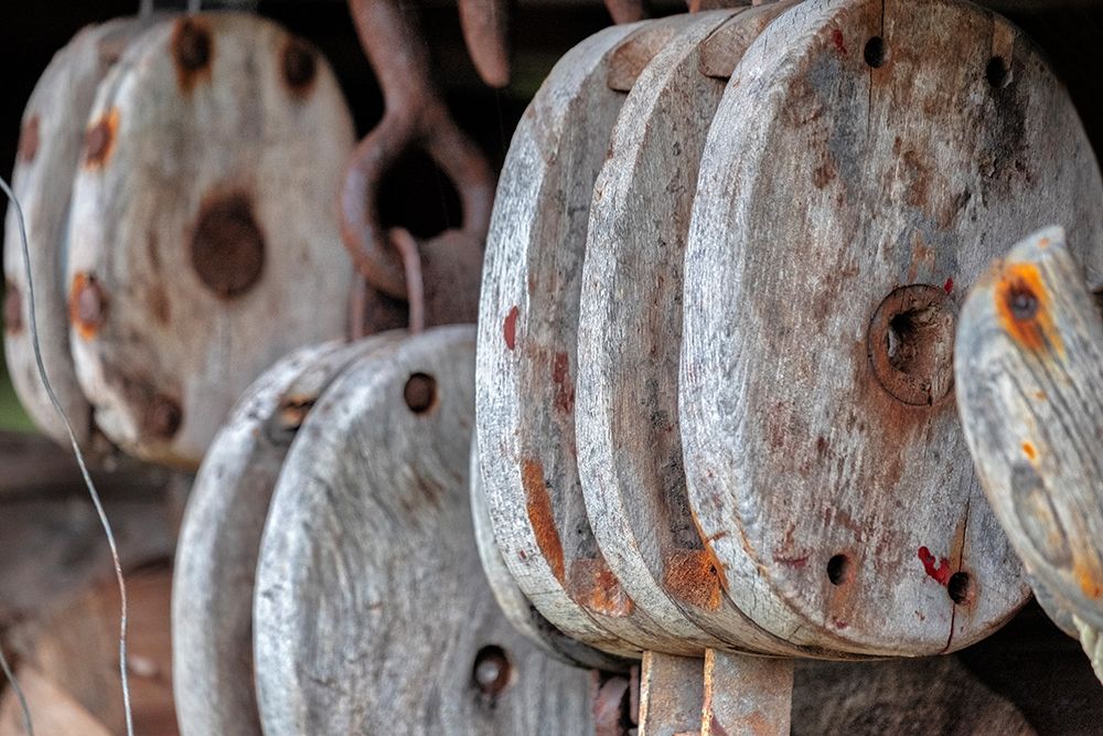Antique block and tackle-Wrangell-Alaska-USA art print by Jim Engelbrecht for $57.95 CAD