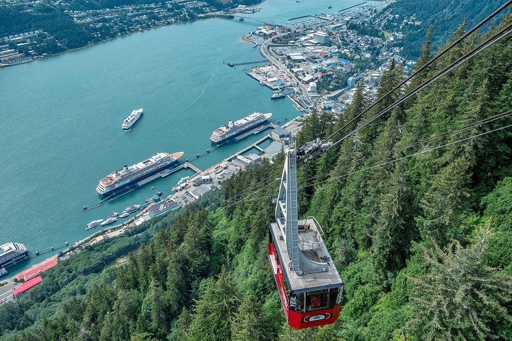 Tramway-Gastineau Channel-Mount Roberts-Juneau-Alaska-USA art print by Jim Engelbrecht for $57.95 CAD