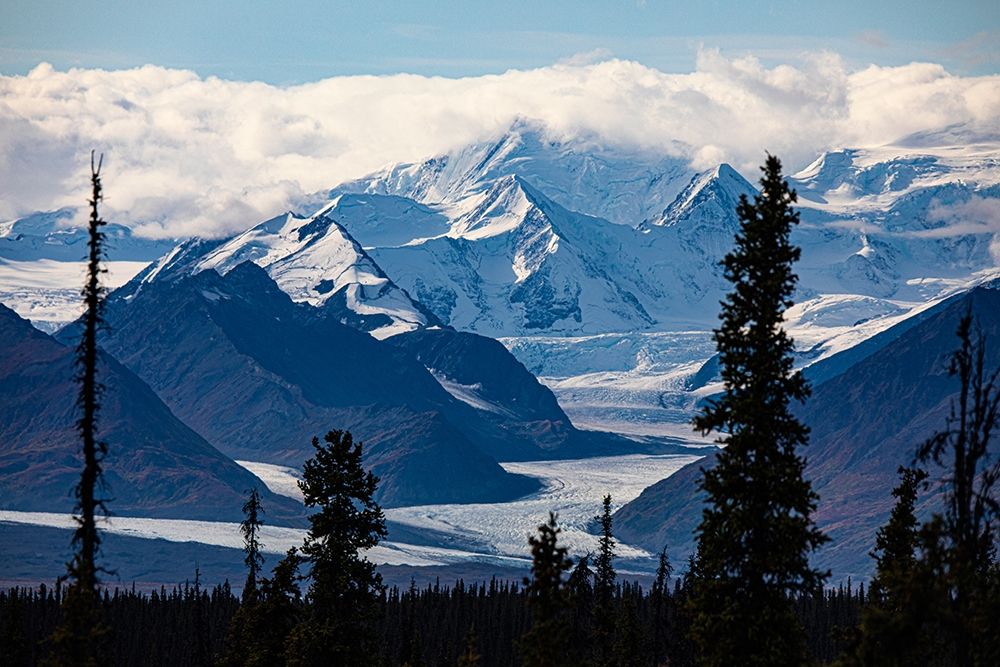 Glenn Highway-Knik Glacier-Chugach mountains-Alaska-USA art print by Jolly Sienda for $57.95 CAD