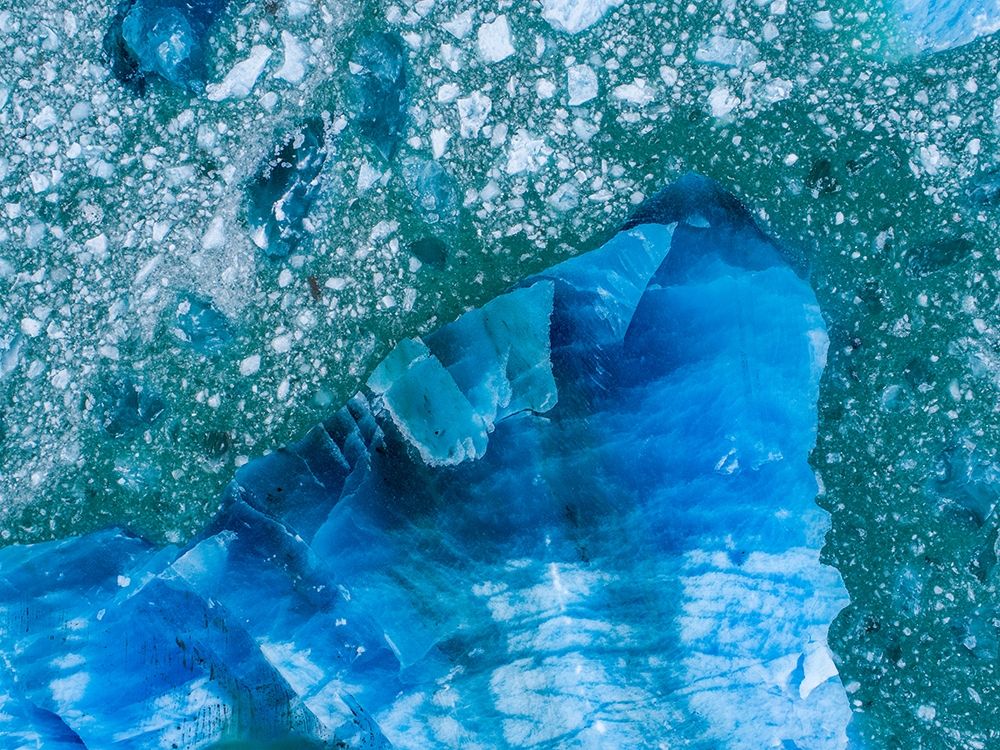 Alaska shattered icebergs floating near calving face of LeConte Glacier east of Petersburg art print by Paul Souders for $57.95 CAD