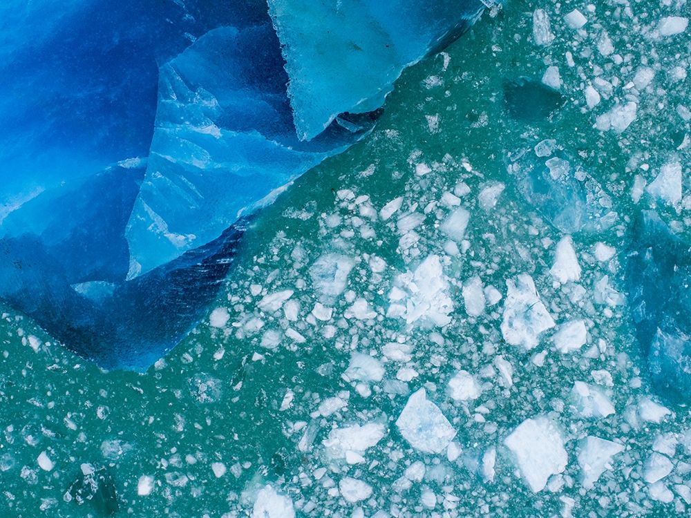 Alaska shattered icebergs floating near calving face of LeConte Glacier east of Petersburg art print by Paul Souders for $57.95 CAD