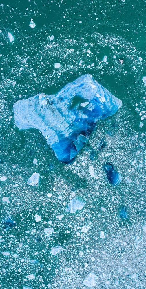 Alaska shattered icebergs floating near calving face of LeConte Glacier east of Petersburg art print by Paul Souders for $57.95 CAD
