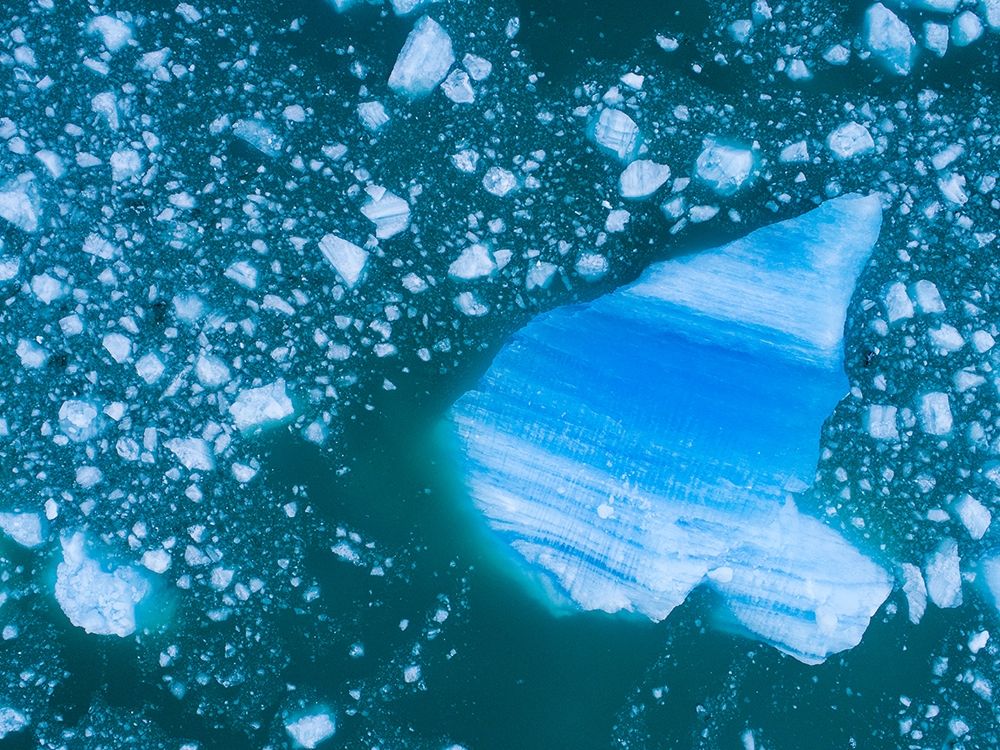 Alaska shattered icebergs floating near calving face of LeConte Glacier east of Petersburg art print by Paul Souders for $57.95 CAD