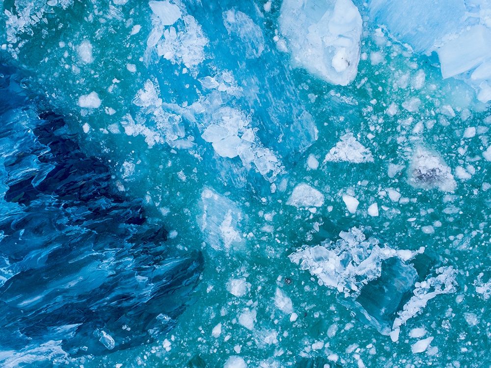 Alaska shattered icebergs floating near calving face of LeConte Glacier east of Petersburg art print by Paul Souders for $57.95 CAD