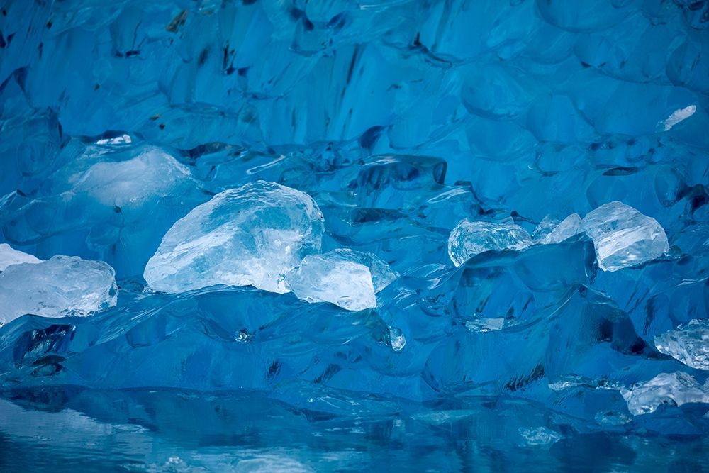Alaska-Close-up view of deep blue iceberg floating near calving face of LeConte Glacier art print by Paul Souders for $57.95 CAD