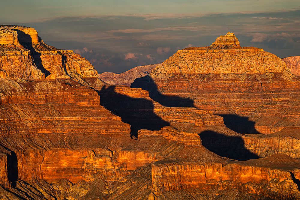 Vishnu Temple at sunset from south rim, Grand Canyon National Park, Arizona art print by Adam Jones for $57.95 CAD