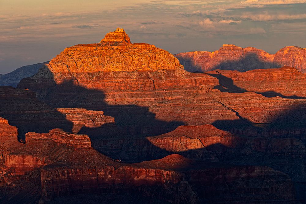 Vishnu Temple at sunset from south rim, Grand Canyon National Park, Arizona art print by Adam Jones for $57.95 CAD