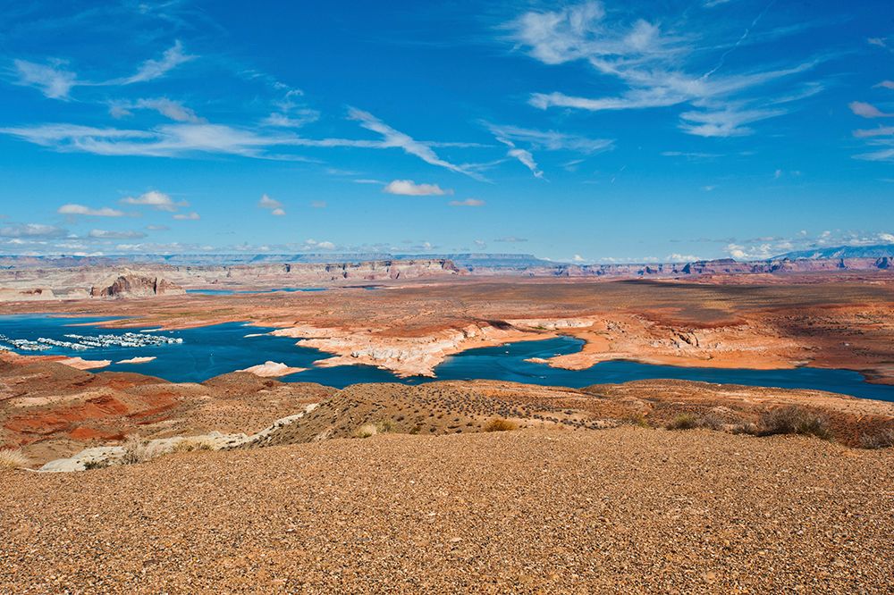 USA-Arizona-Page Glen Canyon National Recreation Area-Lake Powell with low water art print by Bernard Friel for $57.95 CAD