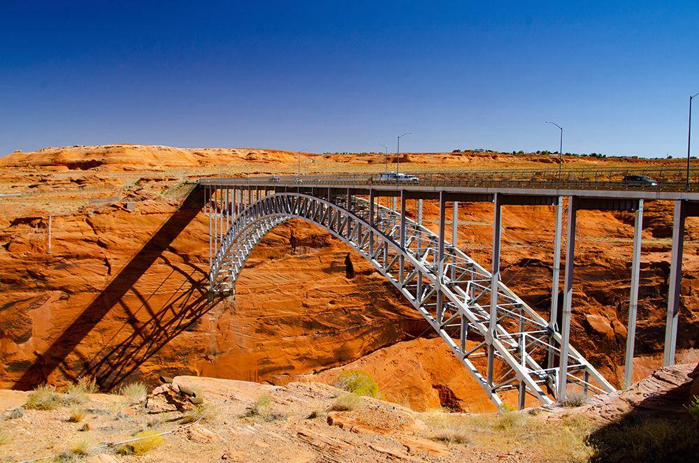 USA, Arizona, Page. Glen Canyon Dam Bridge art print by Bernard Friel for $57.95 CAD