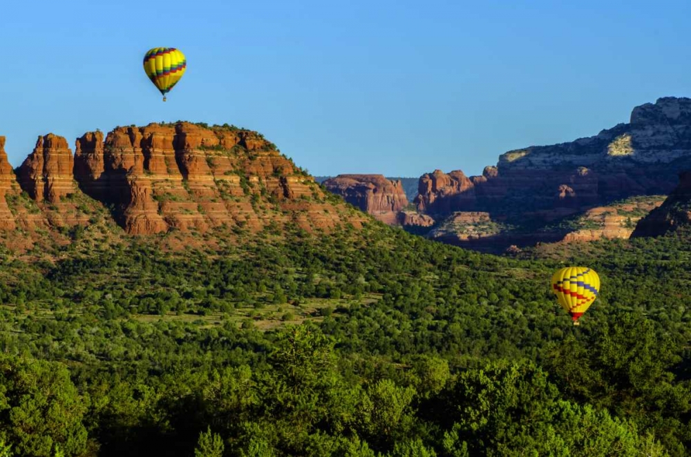 Arizona Hot-air balloons over Red Rocks SP art print by Jay OBrien for $57.95 CAD