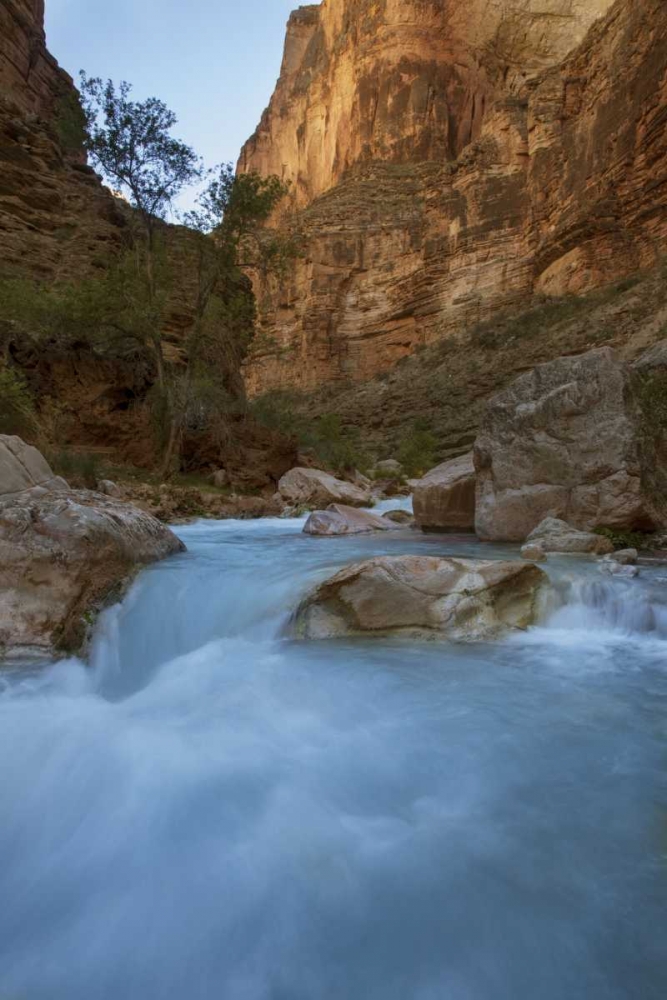 AZ, Grand Canyon, Havasu Creeks through a gorge art print by Don Grall for $57.95 CAD