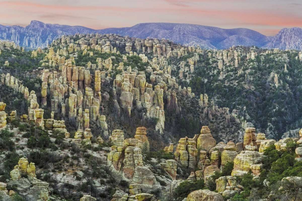 Arizona, Chiricahua Sunrise on rocky landscape art print by Don Paulson for $57.95 CAD