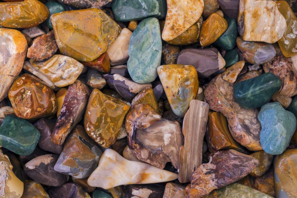 USA, Arizona, Tucson Detail of polished rocks art print by Don Paulson for $57.95 CAD
