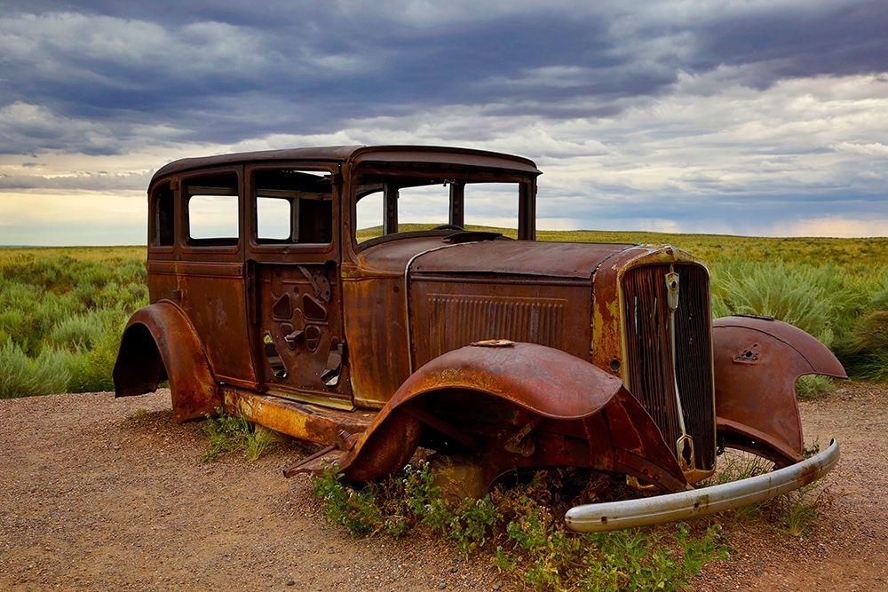 Rusty old 1931 Studebaker at the Painted Forest National Park-Arizona-USA art print by Jaynes Gallery for $57.95 CAD