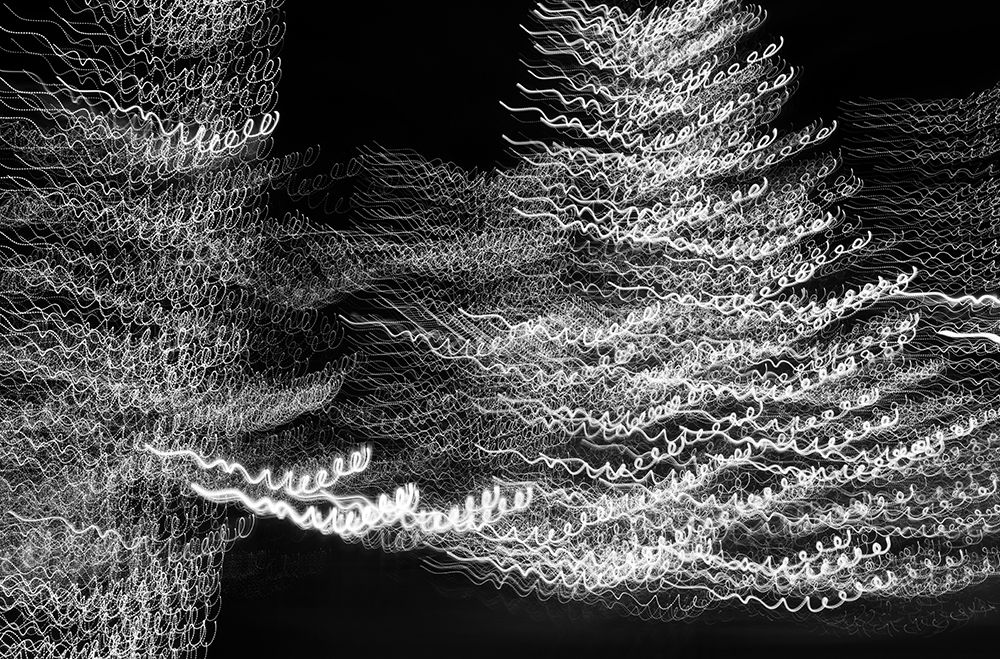 USA-Arizona-Buckeye-Black and white abstract motion of Christmas tree at night art print by Jaynes Gallery for $57.95 CAD
