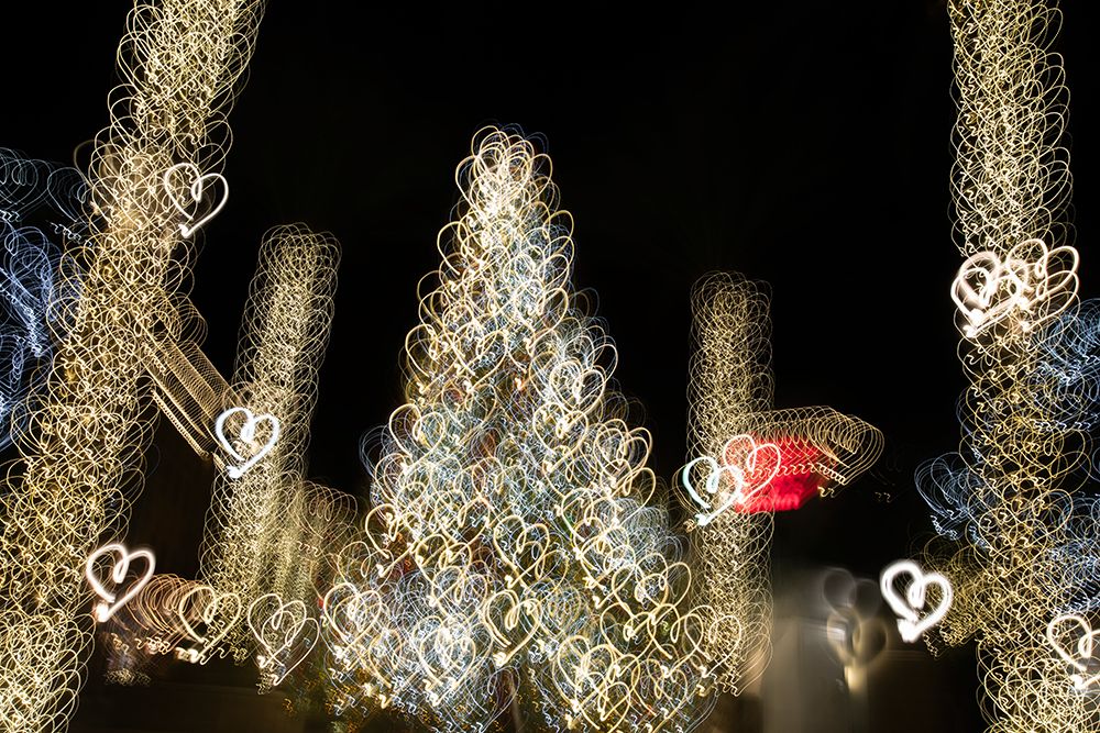 USA-Arizona-Buckeye-Abstract of Christmas tree at night art print by Jaynes Gallery for $57.95 CAD