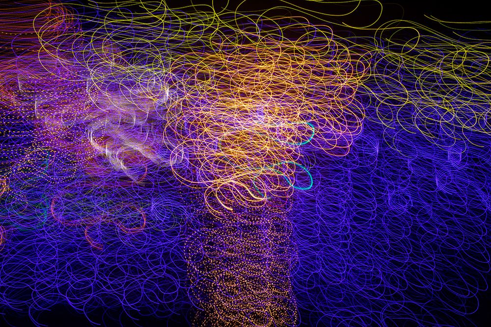 USA-Arizona-Buckeye-Abstract of multicolored Christmas lights art print by Jaynes Gallery for $57.95 CAD