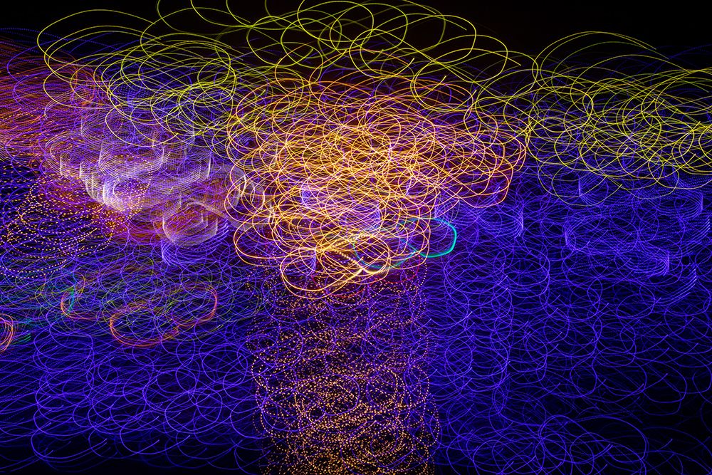 USA-Arizona-Buckeye-Abstract of multicolored Christmas lights art print by Jaynes Gallery for $57.95 CAD