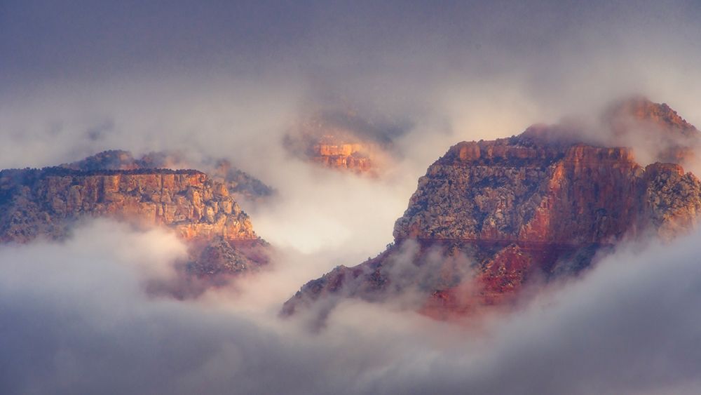 USA-Arizona-Grand Canyon-Foggy sunrise on canyon art print by Jaynes Gallery for $57.95 CAD