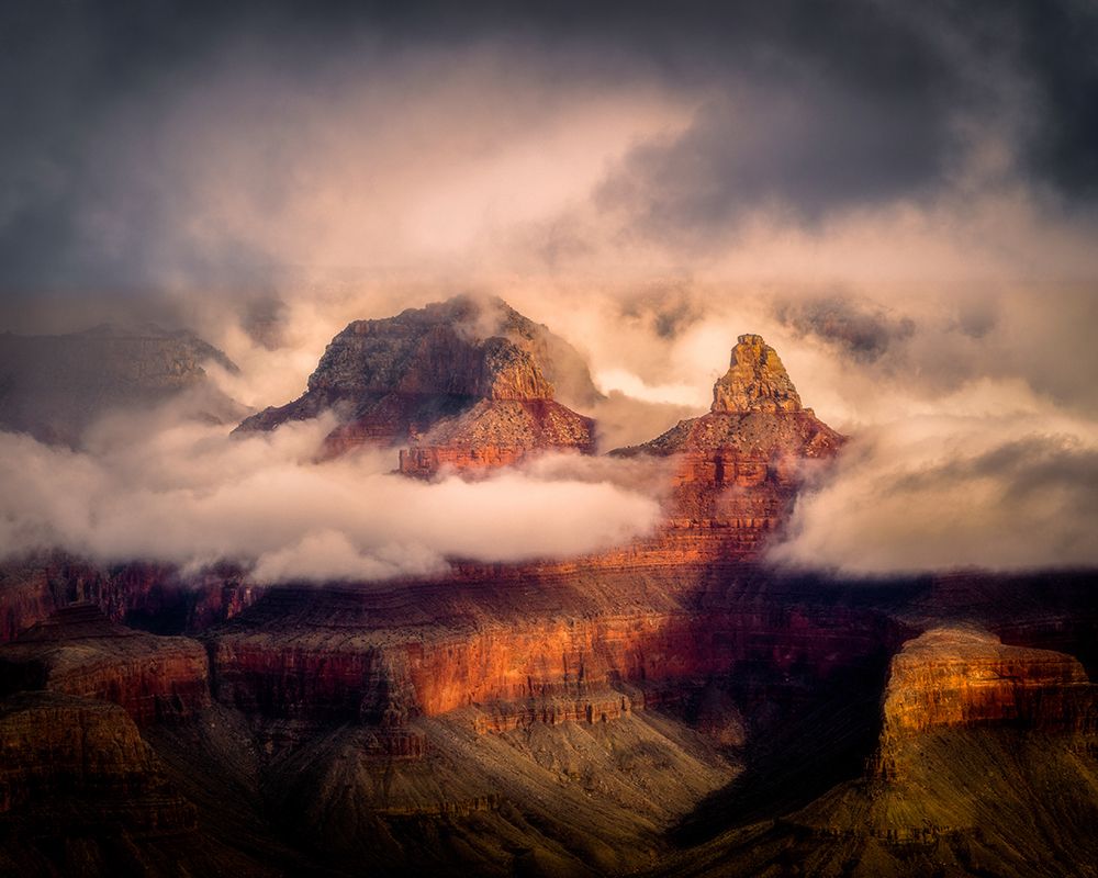 USA-Arizona-Grand Canyon-Foggy sunrise on canyon art print by Jaynes Gallery for $57.95 CAD