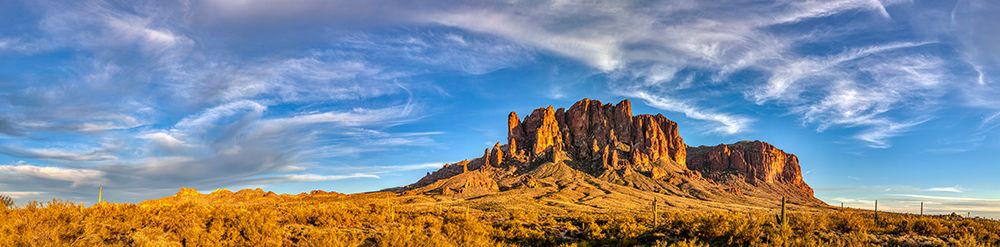 USA- Arizona- Superstition Mountains. Panoramic of mountains and desert. art print by Jaynes Gallery for $57.95 CAD