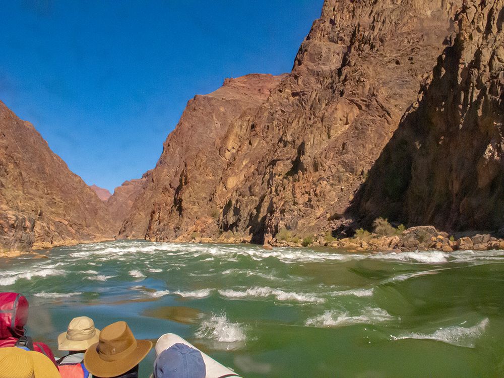 USA-Arizona-Grand Canyon National Park Approaching rapids in raft on Colorado River art print by Jaynes Gallery for $57.95 CAD