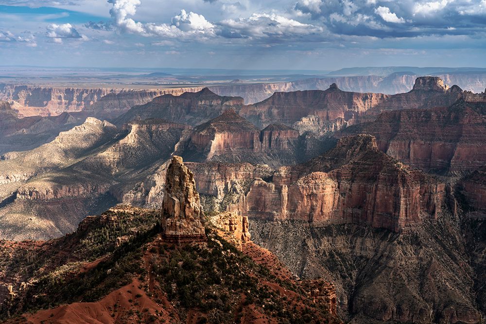 USA-Arizona-Grand Canyon National Park Landscape with North Rim canyon formations at sunset art print by Jaynes Gallery for $57.95 CAD