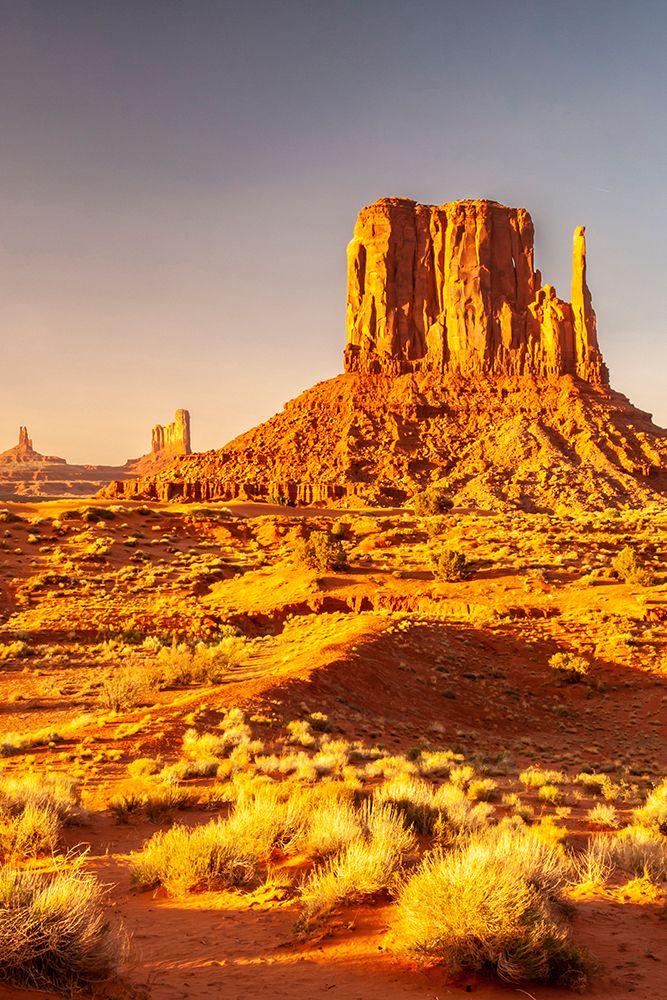 USA-Arizona-Monument Valley Navajo Tribal Park The Mittens formations art print by Jaynes Gallery for $57.95 CAD