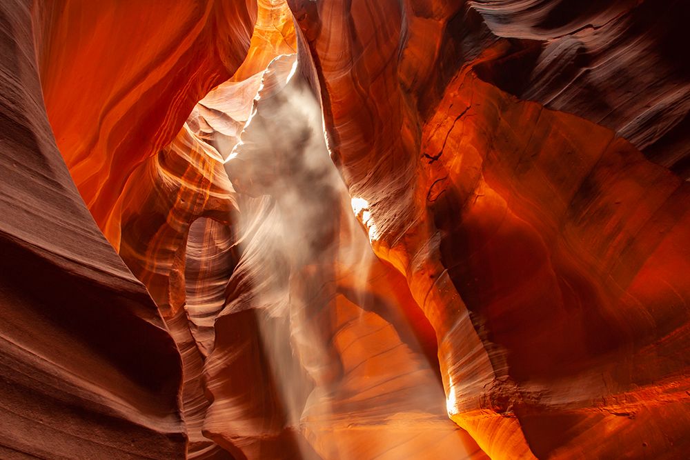 USA-Arizona-Lake Powell Navajo Tribal Park Falling dust in Lower Antelope Canyon art print by Jaynes Gallery for $57.95 CAD