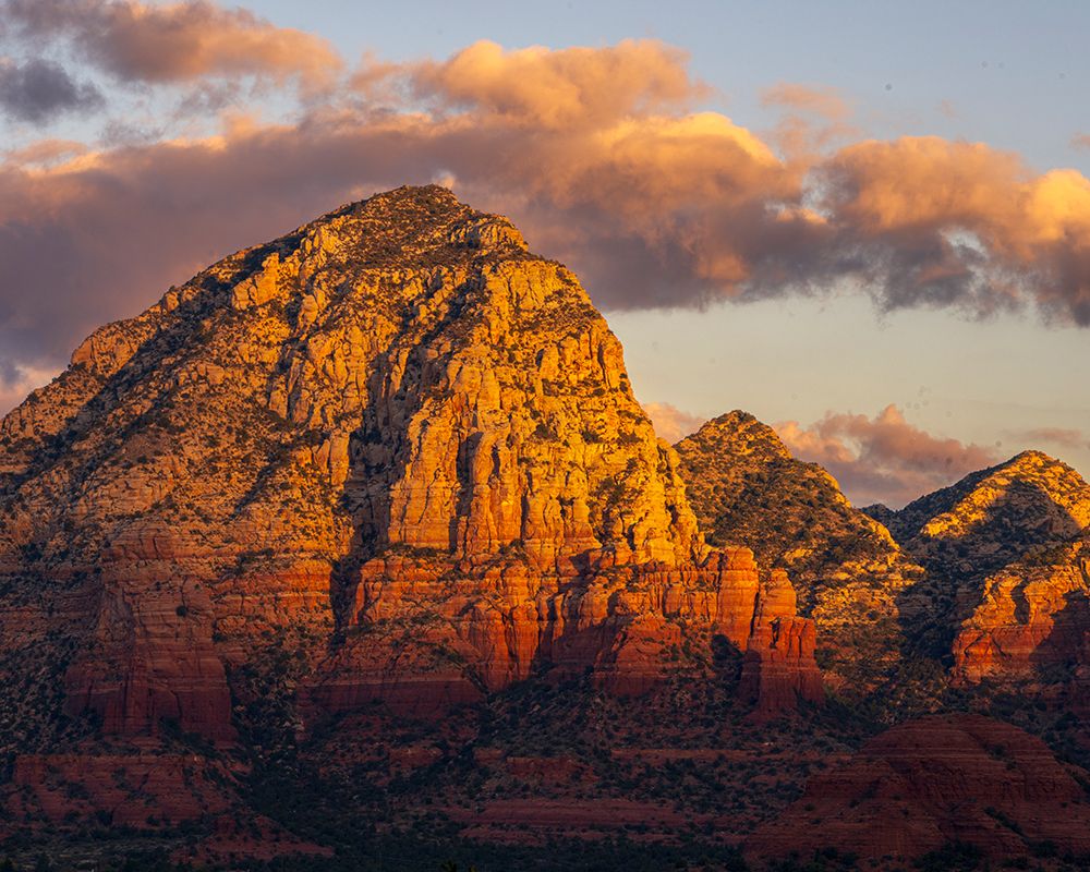USA, Arizona. Sunrise on mountain and valley landscape. art print by Jaynes Gallery for $57.95 CAD