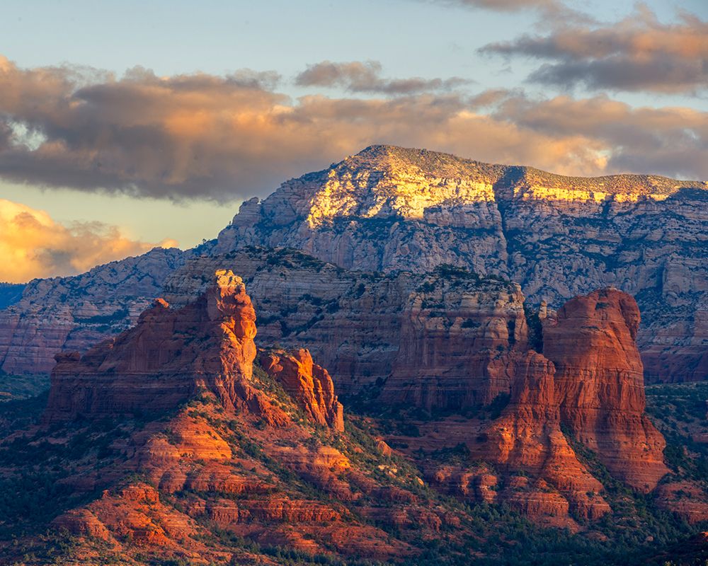 USA, Arizona. Sunrise on mountain and valley landscape. art print by Jaynes Gallery for $57.95 CAD