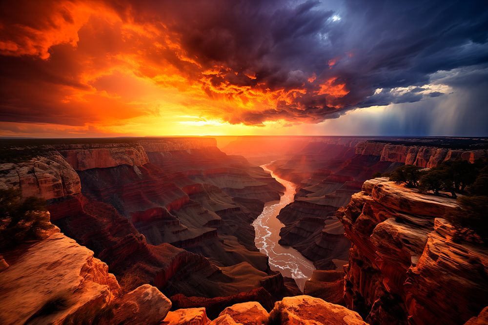 Sunset over Grand Canyon art print by Jaynes Gallery for $57.95 CAD