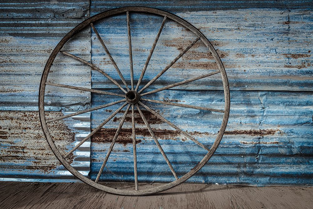 Still-life on a ranch. Wagon wheel. art print by Emily M. Wilson for $57.95 CAD