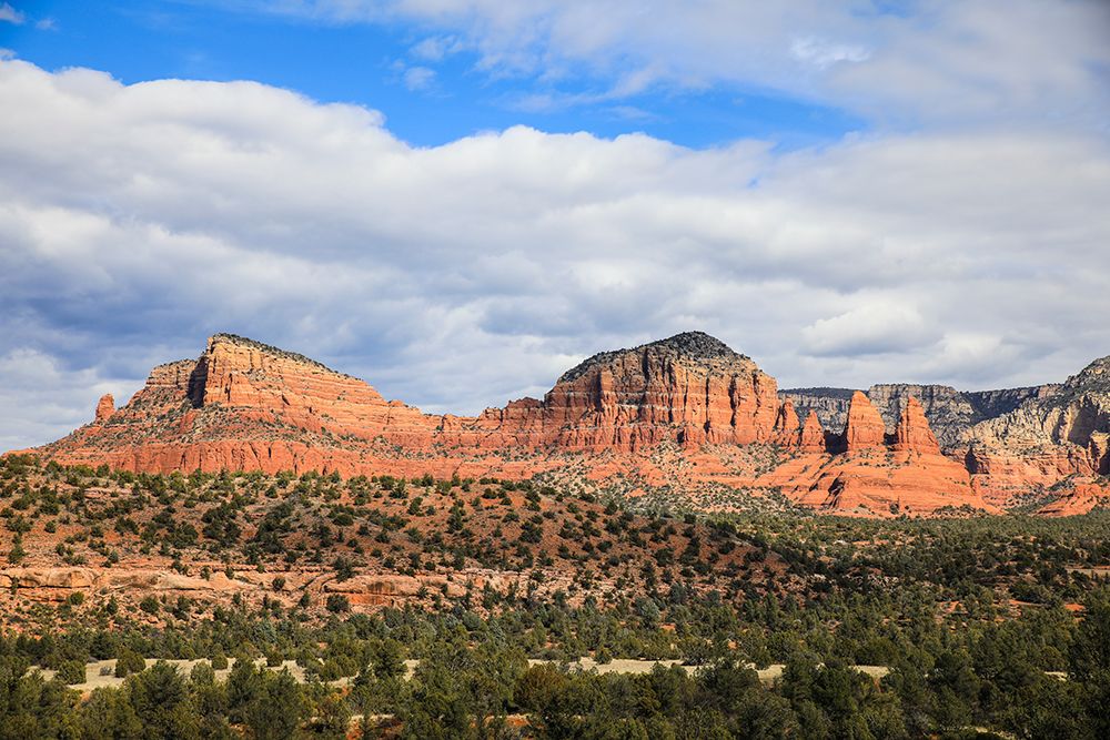Sedona- Arizona- USA. Cathedral Rock- red rock formations art print by Jolly Sienda for $57.95 CAD