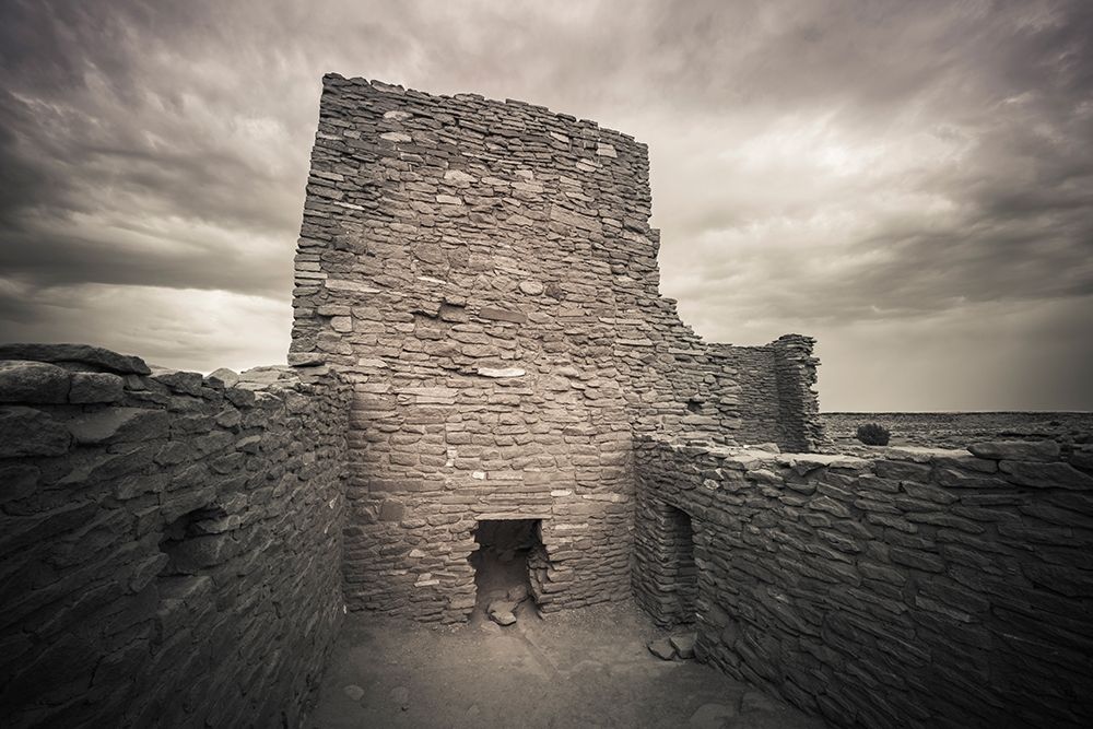Approaching storm over Wukoki Ruin-Wupatki National Monument-Arizona art print by Russ Bishop for $57.95 CAD