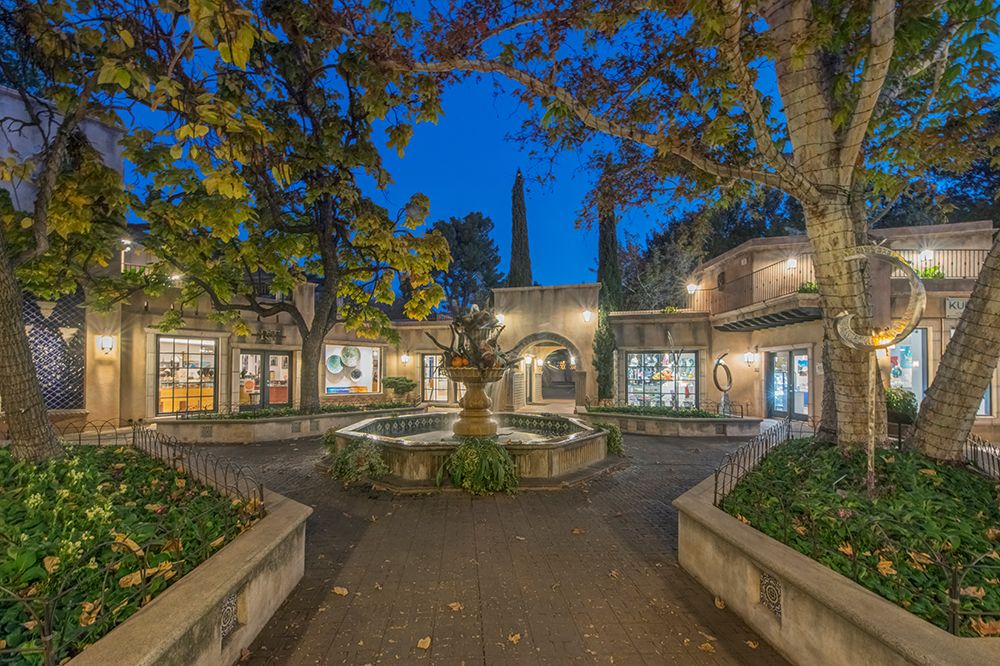 Arizona-Sedona Tlaquepaque at dawn-high end shopping center with art galleries and boutique stores art print by Rob Tilley for $57.95 CAD
