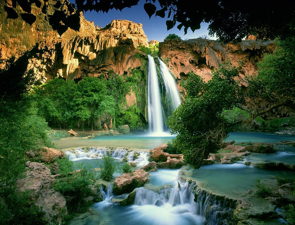 Havasu Falls at the bottom of the Grand Canyon in Arizona art print by Steve Mohlenkamp for $57.95 CAD