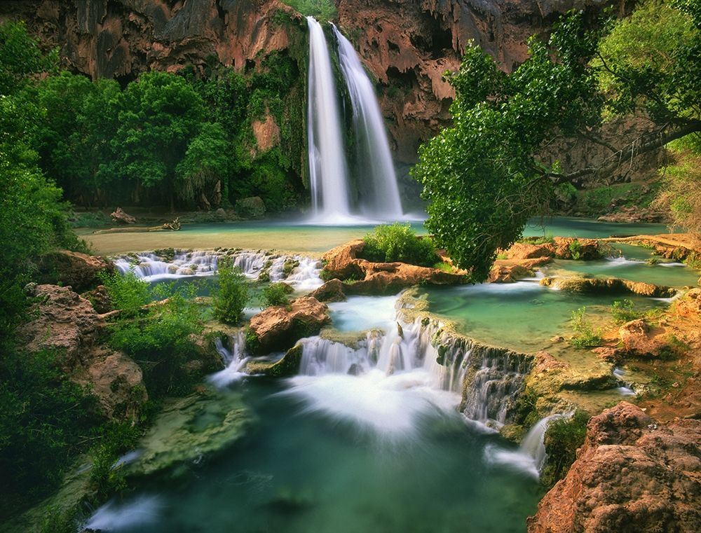 Havasu Falls at the bottom of the Grand Canyon in Arizona art print by Steve Mohlenkamp for $57.95 CAD