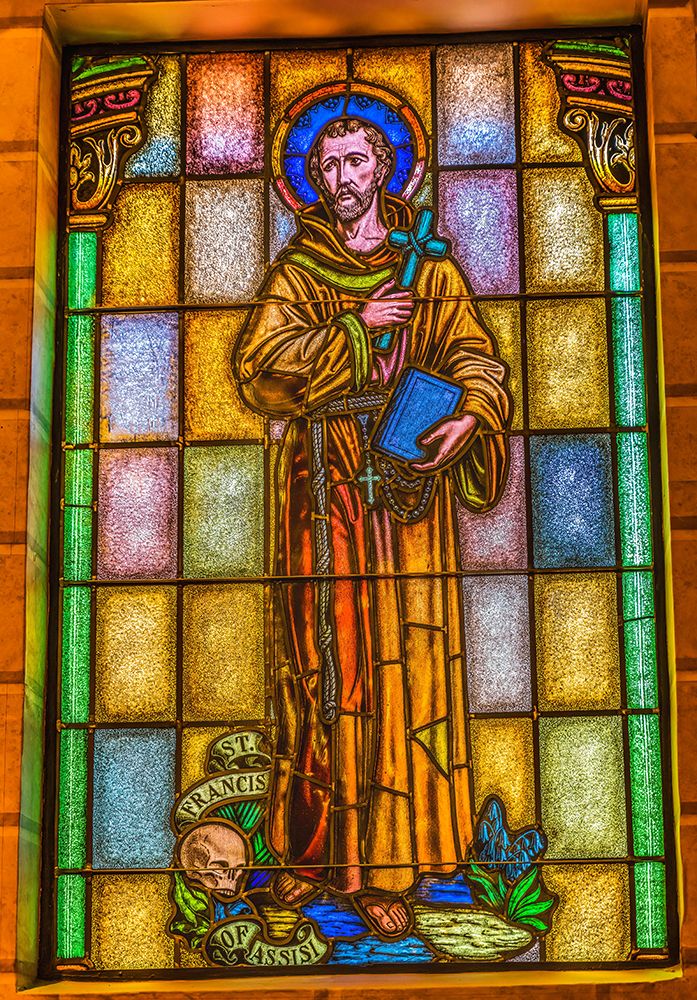 St. Francis of Assisi stained glass St. Augustine Cathedral-Tucson-Arizona. art print by William Perry for $57.95 CAD