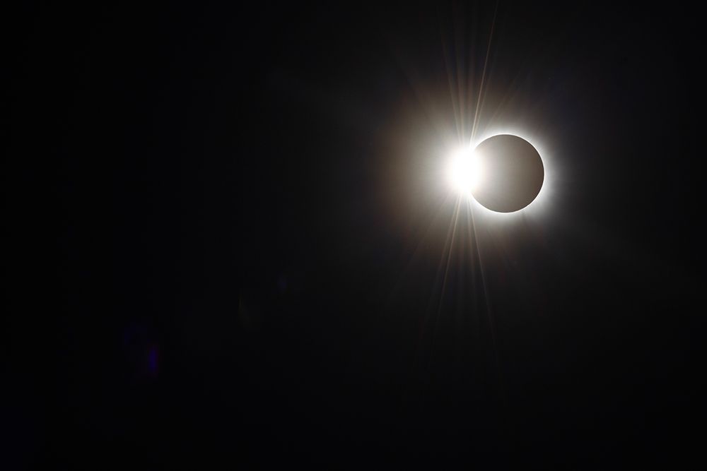 USA, Arkansas. The Total Solar Eclipse of April 8, 2024, The Diamond Ring Effect art print by Hollice Looney for $57.95 CAD