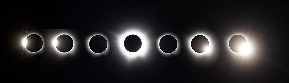 USA, Arkansas, A Composite of the Total Solar Eclipse of April 8, 2024. Stages of Totality art print by Hollice Looney for $57.95 CAD